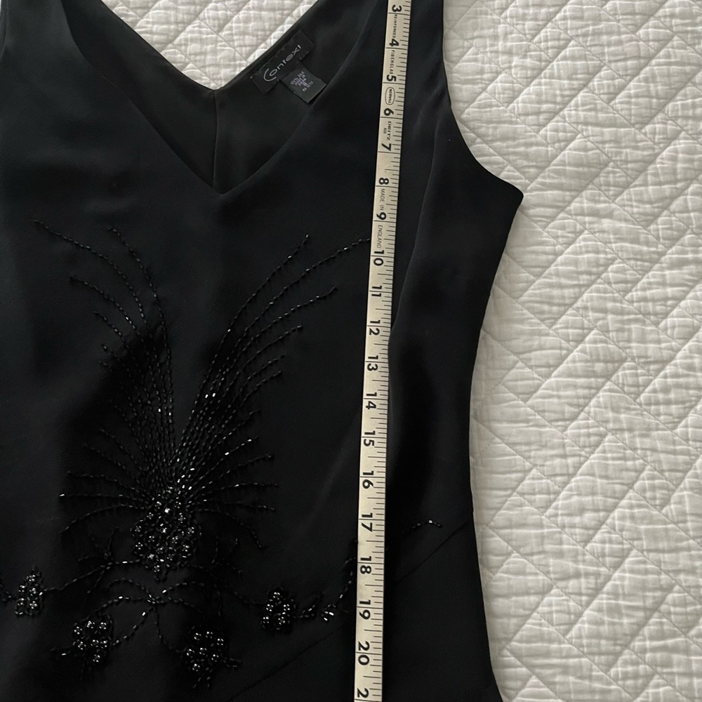 Black Silk Sequined Top - Picture 8 of 9